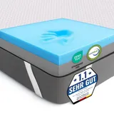 2-in-1 Komfort Topper 120x200cm - Duo Matratzen-Topper mit Gel-Memory-Schaum, Mesh-Seiten & Elastikbändern – Ideal für Seiten-, Rücken & Bauch...