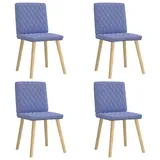 vidaXL Esszimmerstühle 4 Stk. Jeansblau Stoff