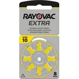 80 x RAYOVAC Extra Hörgerätebatterien Typ 10 – PR70 - Farbcode gelb – 1,45 Volt - 80 Stück (10 x 8 Batterien)