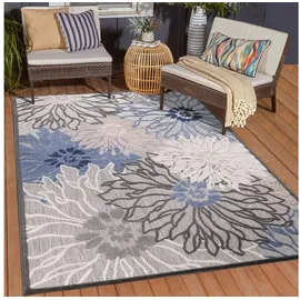 Sanat Outdoorteppich FLORAL grau B/L: ca. 160x230 cm - grau