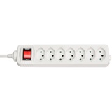 Lindy 73168 Steckdosenleiste mit Schalter 7fach Weiß CH-Stecker 1 St.