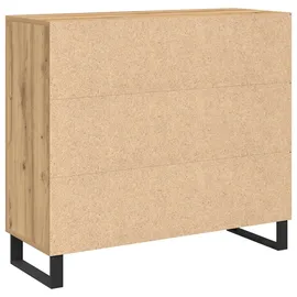 vidaXL Sideboard mit 3 Türen Artisan Eiche 90x34x80 cm Holzwerkstoff