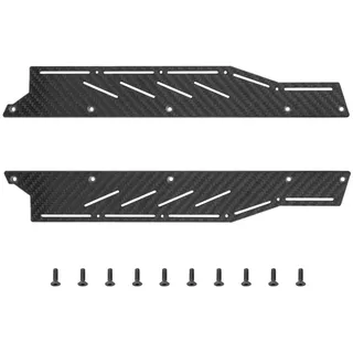 Janasiba Kohlefaser-RC-Car-Seitenplattenschutz, Fußpedal-Seitenschweller-Set für ARRMA F1 Limitless 1/7 Ersatzteile