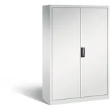 C+P Werkzeugschrank mit Drehtüren, innen 4 Böden, H1950xB1200xT500mm Front Lichtgrau Korpus Lichtgrau