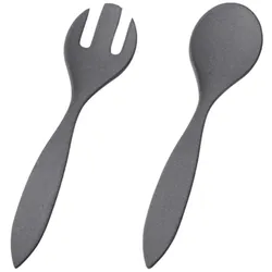 Magu Natur-Design Salatbesteck 26 cm Schiefer