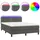 vidaXL Boxspringbett 140 x 200 cm Dunkelgrau