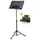 Pronomic OS-01P Orchesterpult Lochblech mit Notenklemmen Set - Lochblech-Notenablage - Aufstellhöhe ca. 69-115 cm - Set inkl. Ablagebox