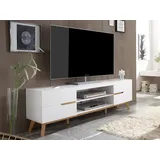 MCA Furniture Cervo TV-Lowboard 1690 mm weiß matt/Eiche