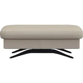 flexlux Pouf FLEXLUX "Glow Sitzhocker, Polsterhocker", weiß (warm weiß), B:95cm H:81cm T:65cm, Leder, Poufs, Pouf, Hocker mit Stauraum, Fuß schwarz