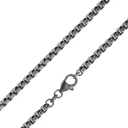 trendor 39510 Herren-Halskette 925 Silber Oxydiert Rund-Venezia-Kette 50 cm