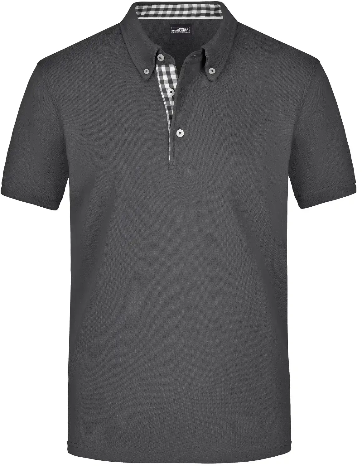 Polo-Shirt Plain "JN964" - S - graphite/graphite-white