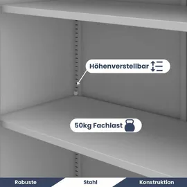 Jan Nowak DELUKE Aktenschrank 185 x 90 x 40 cm Grau
