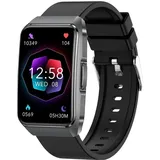 44 mm Schwarz Silikonarmband Schwarz