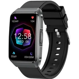 knauermann Neo 2 Band 44 mm Schwarz Silikonarmband Schwarz