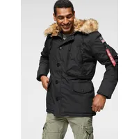 Alpha Industries Parka mit Stehkragen, Anthrazit, S