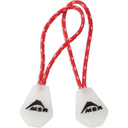 MSR Night Glow Zipper Pulls red/white