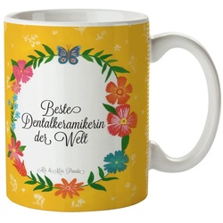 Mr. & Mrs. Panda Tasse Dentalkeramikerin – Geschenk, Gratulation, Kaffeetasse, Berufsausbild, Keramik