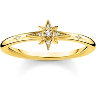 Thomas Sabo Ring Stern mit Steinen gold vergoldetes Silber TR2317-414-14-54