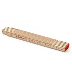 2m Zollstock Profi 10 | Natur | Stahlgelenke | Metrie
