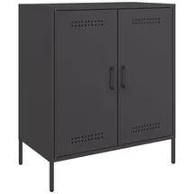 vidaXL Sideboard Sideboard Schwarz 68x39x79 cm Stahl (1 St) schwarz