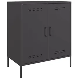 vidaXL Sideboard Sideboard Schwarz 68x39x79 cm Stahl (1 St) schwarz