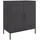 vidaXL Sideboard Sideboard Schwarz 68x39x79 cm Stahl (1 St) schwarz