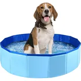 Hundepool,Katzenpool,Hundeplanschbecken,Faltbar Hundepool,30x10 cm Hundepools für Kleine,Hunde Schwimmbecken,PVC,Schwimmbad Für Hund,Pool für Hunde (Blau)