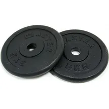 Master Gusseisengewichte 2 x 5 kg Hanteln Schwarz