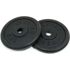 Master Gusseisengewichte 2 x 5 kg Hanteln Schwarz