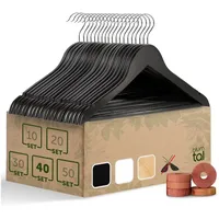 Blumtal Kleiderbügel Holz 40er Set - Holzbügel mit 360°