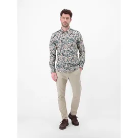 Lerros Langarmhemd mit floralem Alloverprint Weiß L