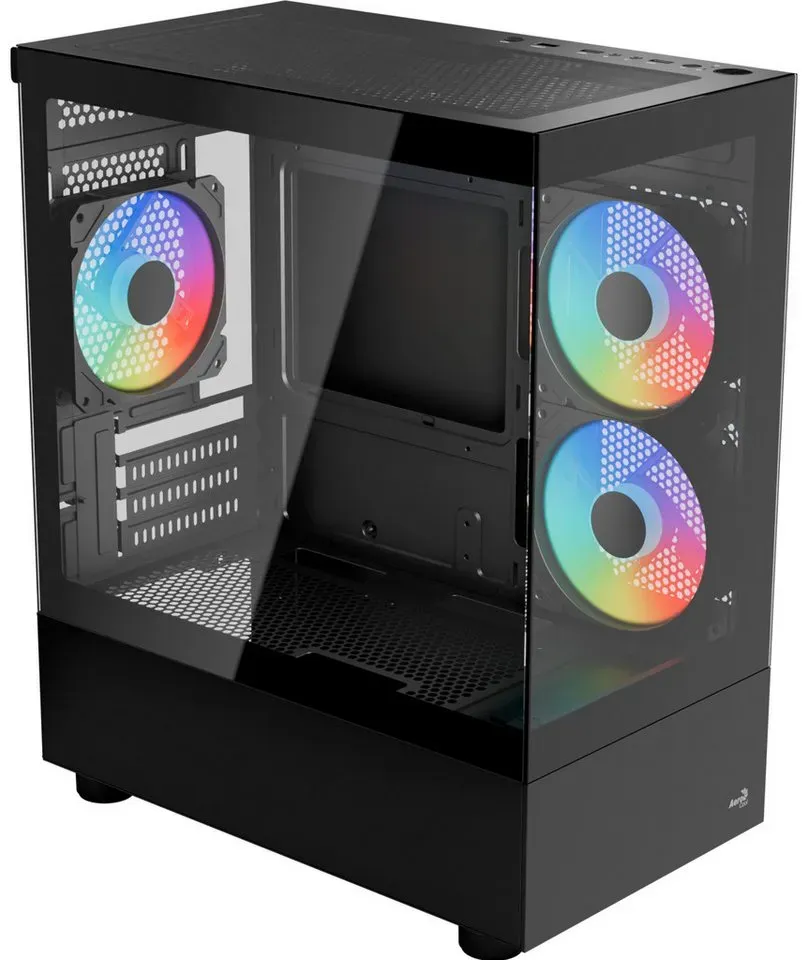 Aerocool PC-Gehäuse Aerocool Viewport Mini V2 ARGB, Tower-Gehäuse schwarz