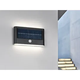 meine wunschleuchte 2er SET Solar Außen-Wandleuchte flach mit Bewegungsmelder auch per USB aufladbar