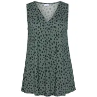 LASCANA Tanktop Damen grün-schwarz bedruckt Gr.36/38
