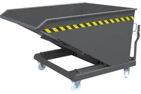 STIER Kippbehälter Scheren-Kipp-Mechanismus 500l 1000kg anthrazitgrau