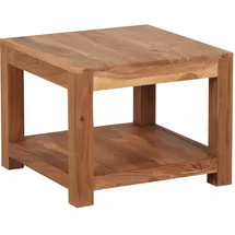 FineBuy Thio Braun Akazie 60 x 60 x 45 cm