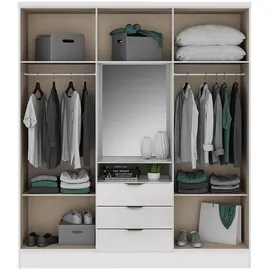 vente-unique Kleiderschrank Elorio 180 x 206 x 46,5 cm Weiß