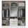 vente-unique Kleiderschrank Elorio 180 x 206 x 46,5 cm Weiß
