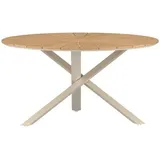 VCM Gartentisch 140 x 140 x 75 cm Natur