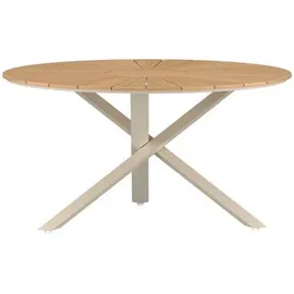 VCM Gartentisch 140 x 140 x 75 cm Natur