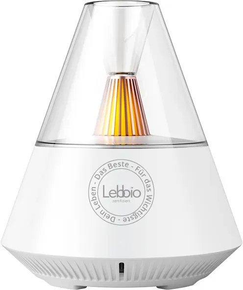 Lebbio Aroma Diffuser 150ml - Reinigt und belebt die Luft mit einem sanften Duft - Weiß