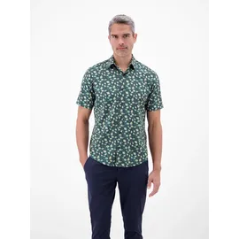 Lerros Floral Kurzarmhemd Grün L