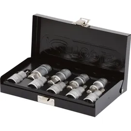 KS Tools 1/2" Bit-Stecknuss-Satz Innensechskant, kurz, 9-teilig