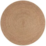 KADIMA DESIGN Eden Juteteppich 180 x 180 cm Braun/Rosa