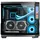Mars Gaming MC-3TCORELCD ATX Gaming-Gehäuse, anpassbarer 7,2" IPS-Bildschirm, dreifaches herausnehmbares gehärtetes Glas, Doppelkammerstruktur, Unterstützung für Flüssigkeitskühlung bis 360mm, Schwarz