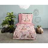 Good Morning Bibi blossom Blumen Rosa 135 x 200 cm + 2 x 80 x 80 cm