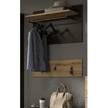 inn.furn Garderobenpaneel Cooper 80 x 73 x 27 cm Eiche