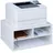 Relaxdays Druckerständer Schreibtisch, 3 Fächer, Regal für Drucker, Druckerhalter, H x B x T: 22,5 x 47 x 40 cm, weiß