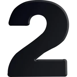 Kirsten Ziffer selbstklebend, Type 2, Höhe 30 mm, Aluminium schwarz eloxiert