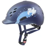 uvex onyxx - Leichter Reithelm für Kinder - individuelle Größenanpassung - optimale Belüftung - Unicorn Navy - 49-54 cm